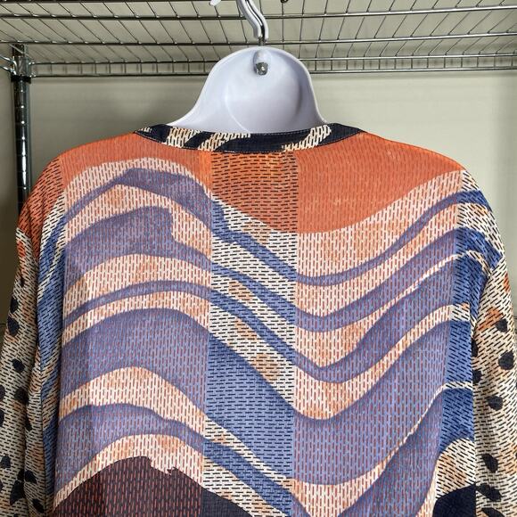 Chico's Women's Boho Glam Sequin Embellished Sheer Tunic Top Size 3 XL Flowy - Picture 10 of 11